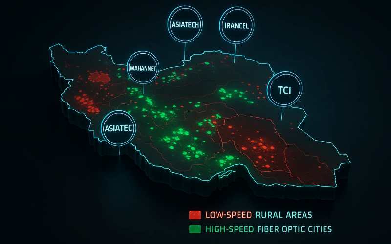اپراتورهای اصلی فعال در حوزه اینترنت پرسرعت در ایران