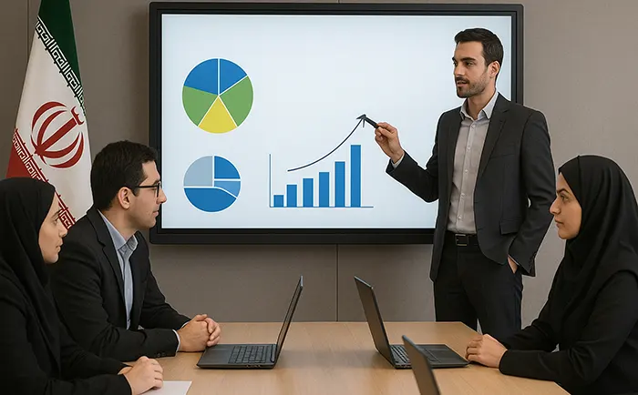 تخته هوشمند در اتاق جلسه