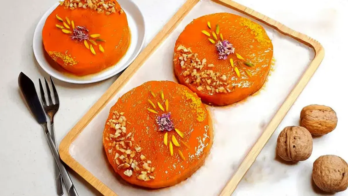 طرز تهیه دسر کدو حلوایی/ شیرینی متفاوت شب یلدا طرز تهیه دسر کدو حلوایی/ شیرینی متفاوت شب یلدا