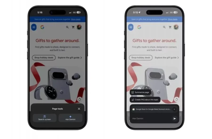 هوش مصنوعی جمینای در مرورگر کروم آیفون و آیپد فعال شد هوش مصنوعی جمینای در مرورگر کروم آیفون و آیپد فعال شد