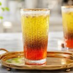 چگونه شربت خاکشیر دو رنگ درست کنیم؟ ؛ طرز تهیه شربت خاکشیر با آبلیمو و زعفران و آلبالو