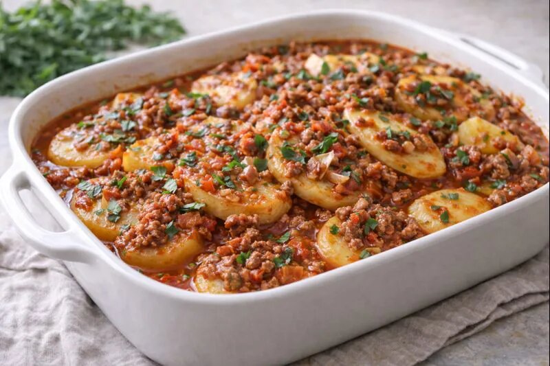 طرز تهیه اوتورتما؛ غذای ترکیه‌ای با ترکیب وسوسه‌انگیز سیب‌زمینی، گوشت و پنیر