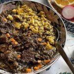 خورش اسپناساک مازندرانی؛ جادوی اسفناج، گوشت گوسفندی و تخم‌مرغ